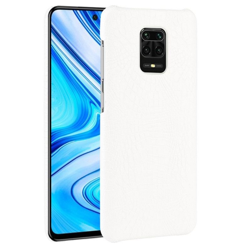 Hoesje voor Xiaomi Redmi Note 9S / Note 9 Pro Wit Zwart Krokodillenhuidstijl