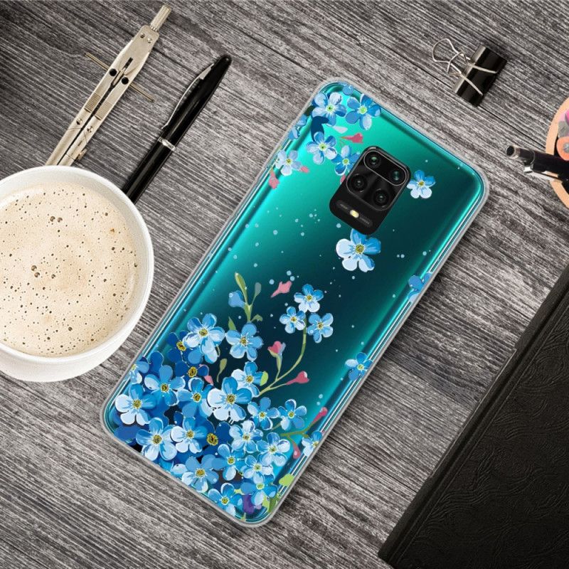 Hoesje Xiaomi Redmi Note 9S / Note 9 Pro Blauwe Bloemen