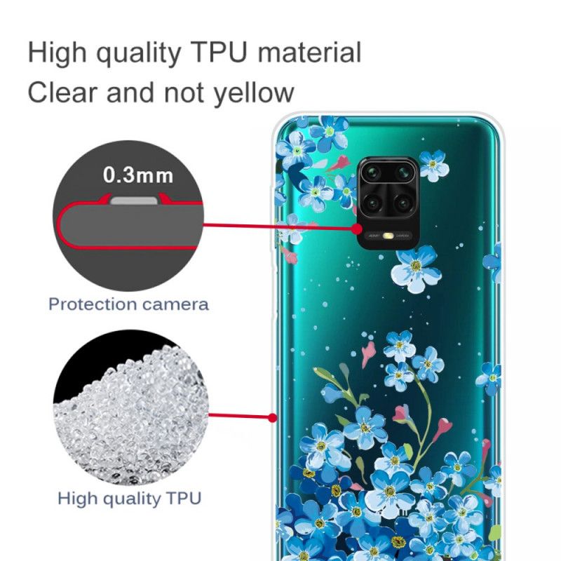 Hoesje Xiaomi Redmi Note 9S / Note 9 Pro Blauwe Bloemen