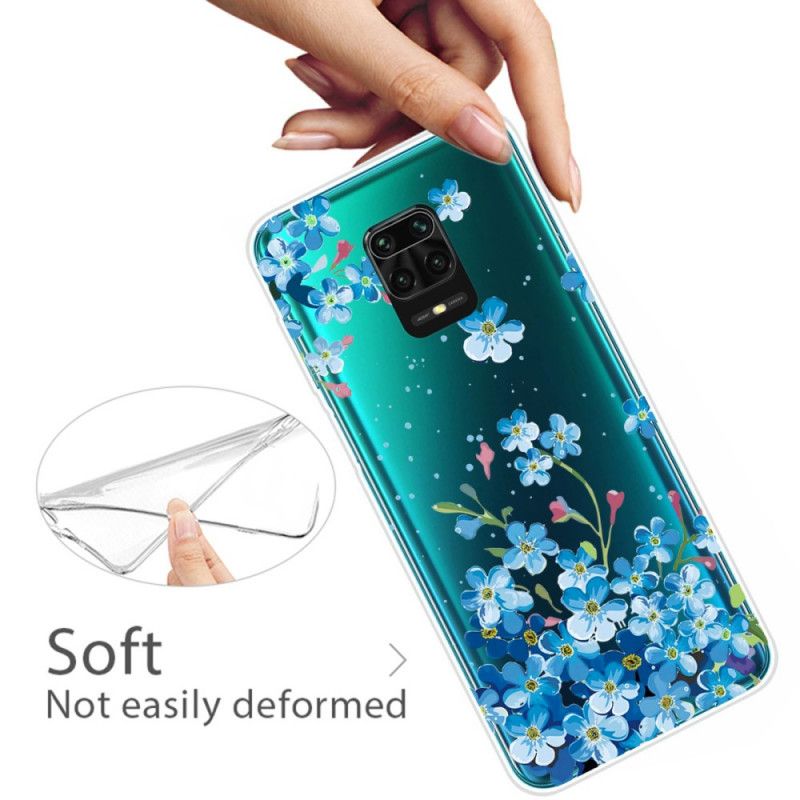 Hoesje Xiaomi Redmi Note 9S / Note 9 Pro Blauwe Bloemen