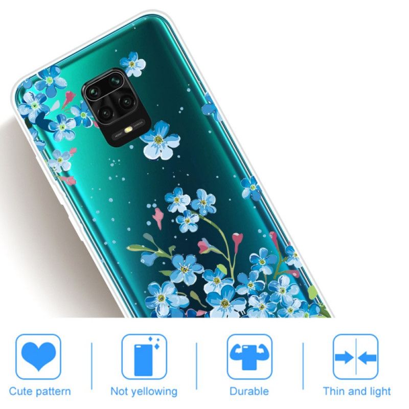 Hoesje Xiaomi Redmi Note 9S / Note 9 Pro Blauwe Bloemen