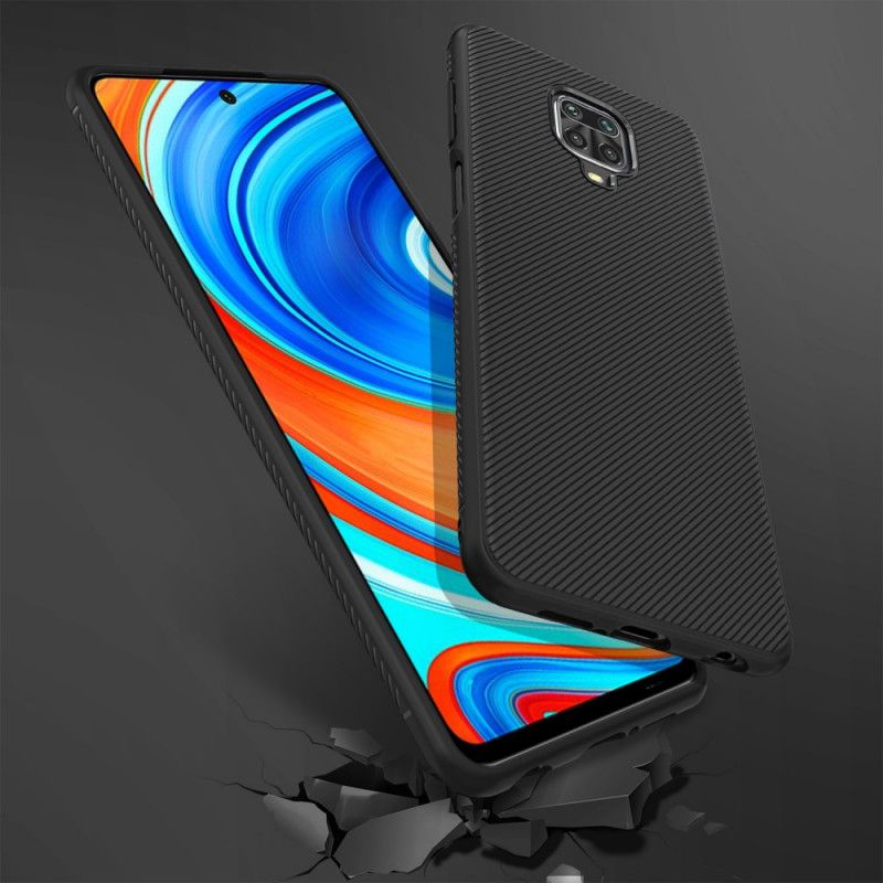 Hoesje Xiaomi Redmi Note 9S / Note 9 Pro Donkerblauw Zwart Twill Uit De Jazzserie