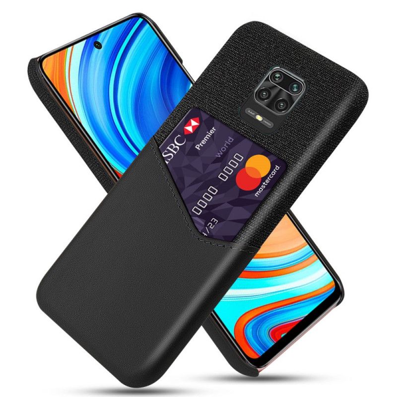 Hoesje Xiaomi Redmi Note 9S / Note 9 Pro Grijs Zwart Kaarthouder