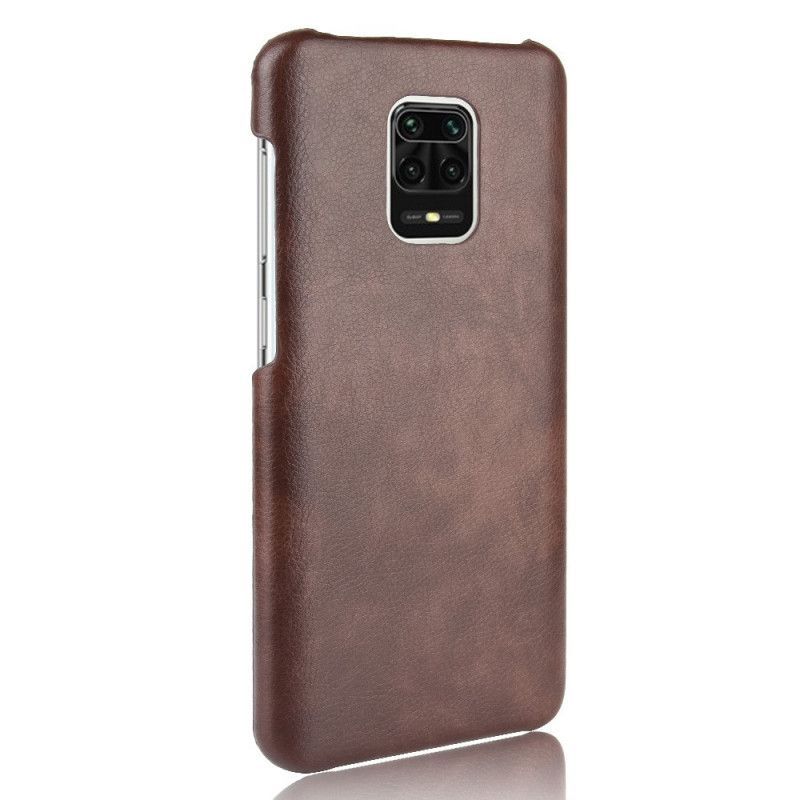 Hoesje Xiaomi Redmi Note 9S / Note 9 Pro Grijs Zwart Lychee Leereffect