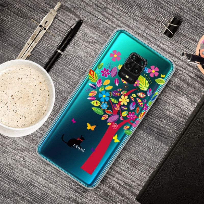 Hoesje Xiaomi Redmi Note 9S / Note 9 Pro Kat Onder De Gekleurde Boom