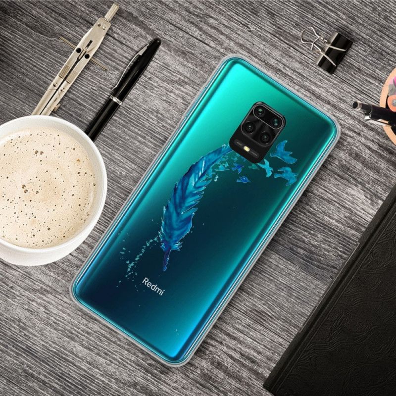 Hoesje Xiaomi Redmi Note 9S / Note 9 Pro Mooie Blauwe Veer