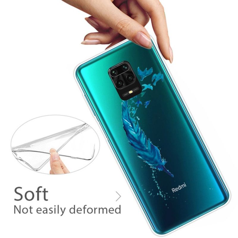 Hoesje Xiaomi Redmi Note 9S / Note 9 Pro Mooie Blauwe Veer