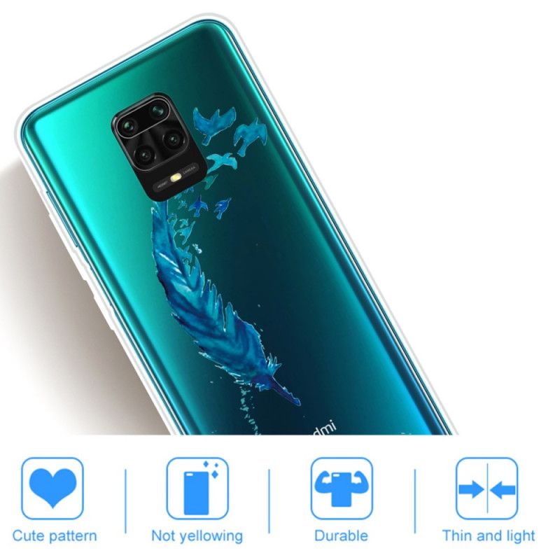 Hoesje Xiaomi Redmi Note 9S / Note 9 Pro Mooie Blauwe Veer