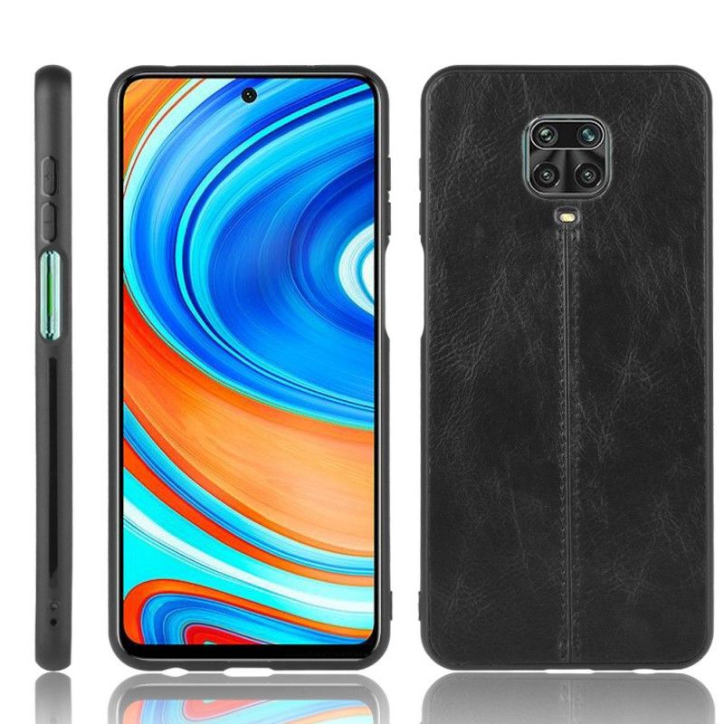 Hoesje Xiaomi Redmi Note 9S / Note 9 Pro Rood Zwart Gestikt Leereffect