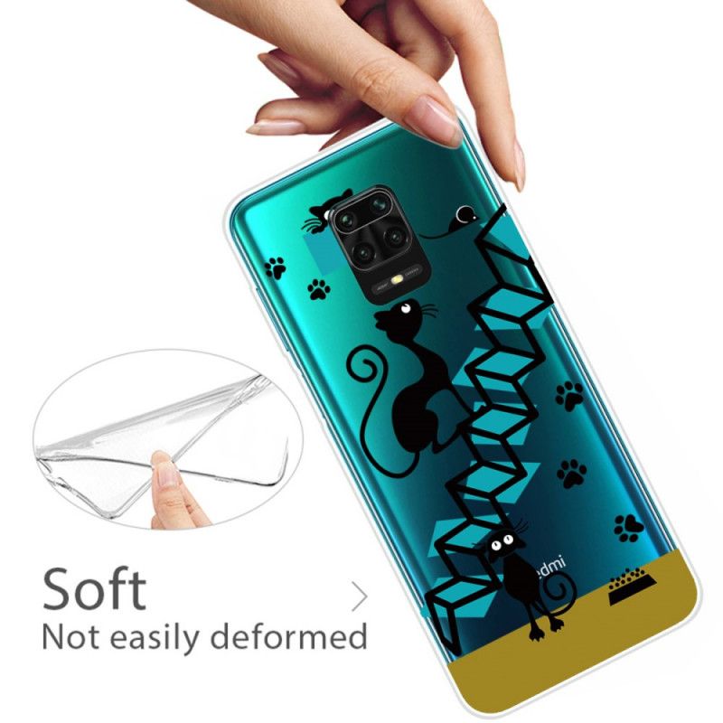 Hoesje Xiaomi Redmi Note 9S / Note 9 Pro Telefoonhoesje Grappige Katten