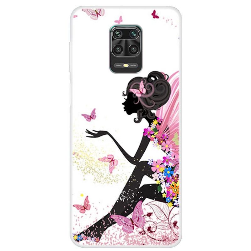 Hoesje Xiaomi Redmi Note 9S / Note 9 Pro Vlinder Dame