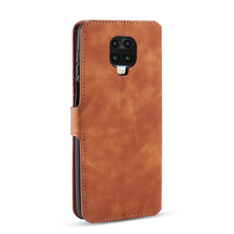 Leren Hoesje Xiaomi Redmi Note 9S / Note 9 Pro Grijs Zwart Retro Dg.Ming