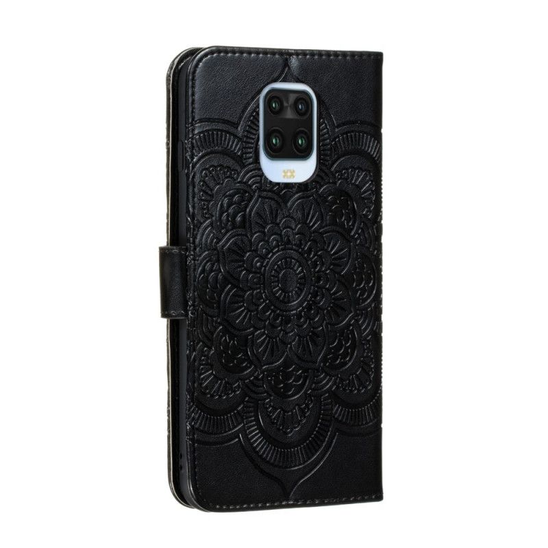 Leren Hoesje Xiaomi Redmi Note 9S / Note 9 Pro Grijs Zwart Volledige Mandala