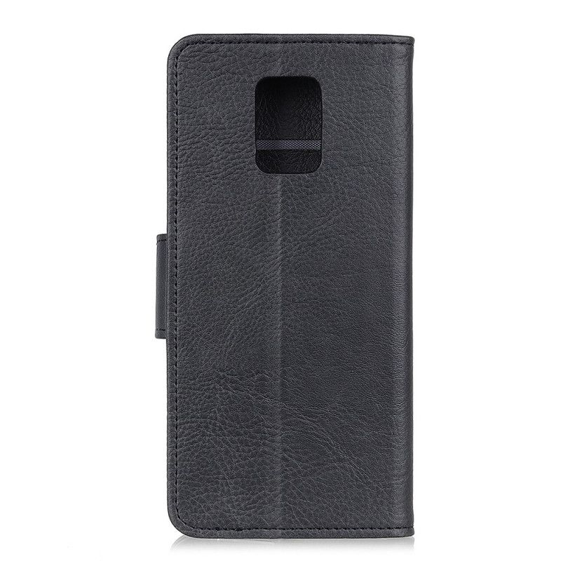 Leren Hoesje Xiaomi Redmi Note 9S / Note 9 Pro Rood Zwart Ultra Lychee Kunstleer