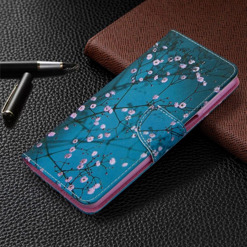 Leren Hoesje Xiaomi Redmi Note 9S / Note 9 Pro Telefoonhoesje Bloeiende Boom