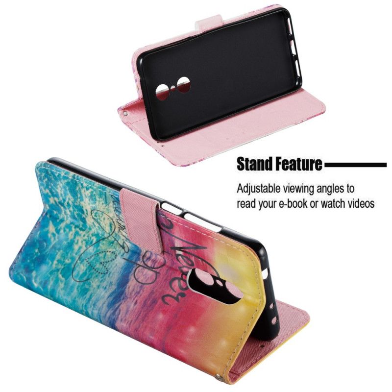 Cover Folio-hoesje Xiaomi Redmi 5 Telefoonhoesje Stop Nooit Met Dromen
