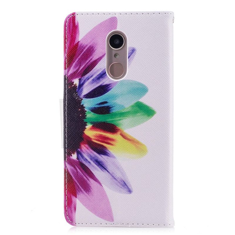 Leren Hoesje Xiaomi Redmi 5 Aquarelbloem