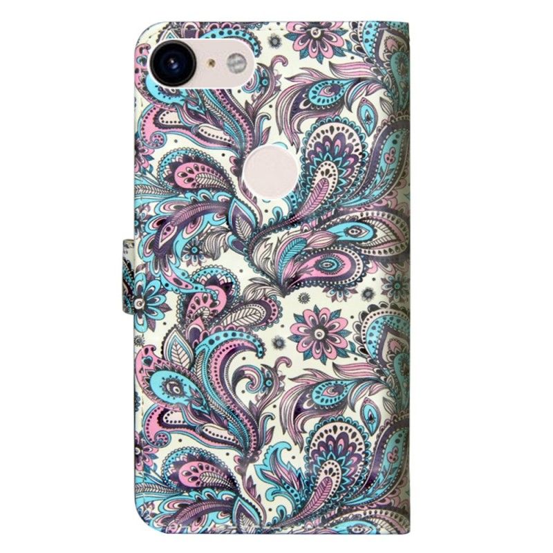 Leren Hoesje Google Pixel 3 XL Bloemen Met Een Patroon