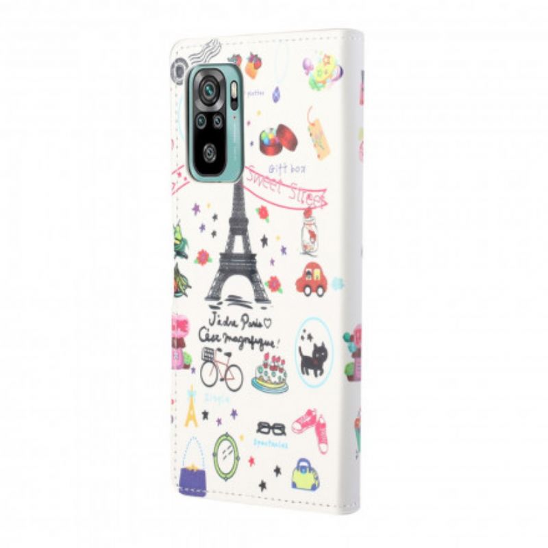 Bescherming Hoesje Xiaomi Redmi 10 Ik Hou Van Paris Strappy