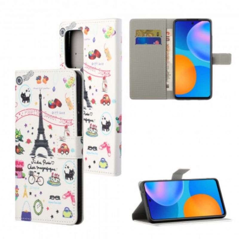 Bescherming Hoesje Xiaomi Redmi 10 Ik Hou Van Paris Strappy