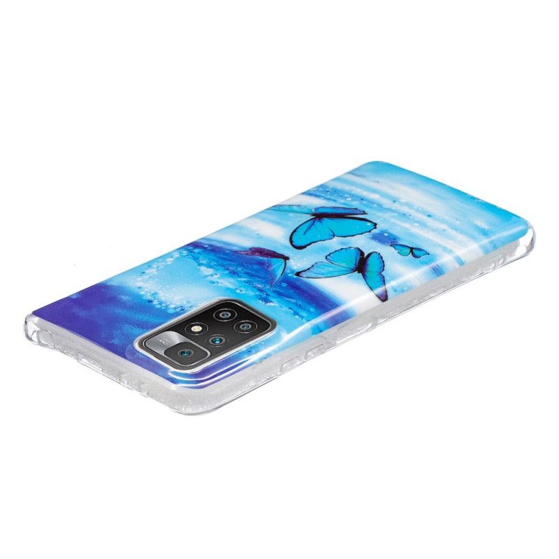 Case Hoesje Xiaomi Redmi 10 Telefoonhoesje Fluorescerende Vlinders