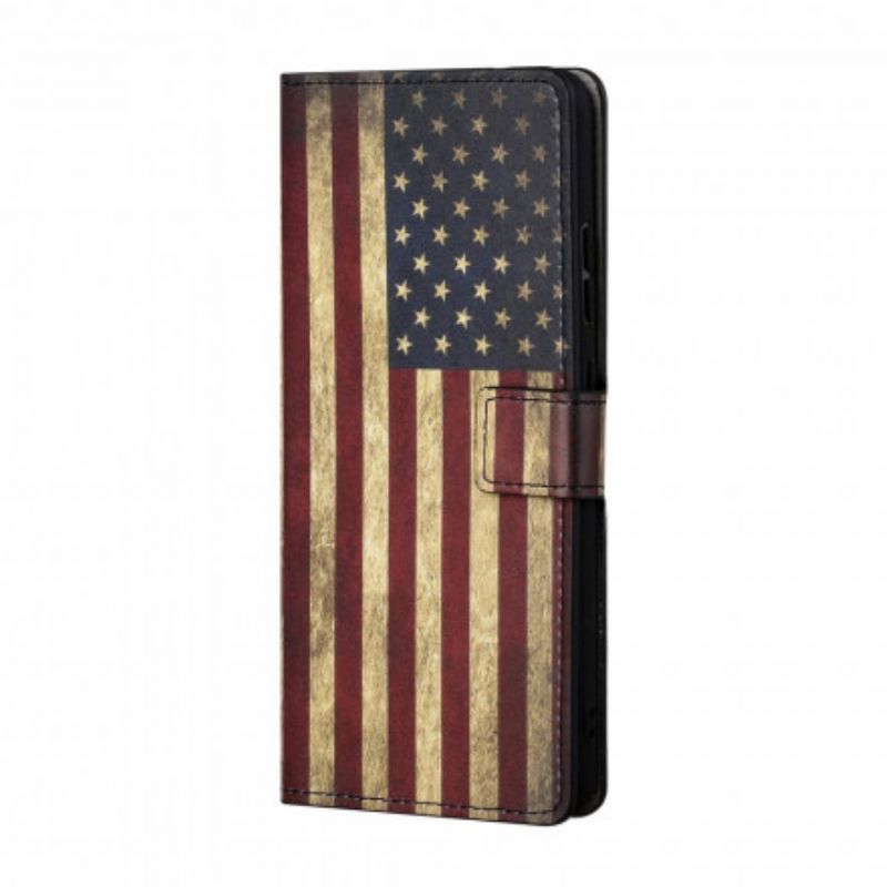 Flip Case Leren Xiaomi Redmi 10 Amerikaanse Vlag