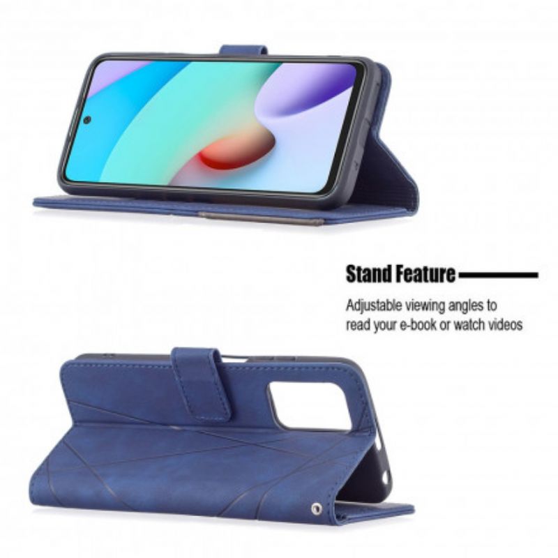 Flip Case Leren Xiaomi Redmi 10 Driehoek Binfen Kleur