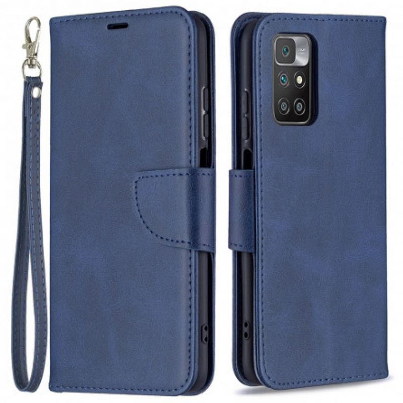 Flip Case Leren Xiaomi Redmi 10 Gladde Flap Schuin