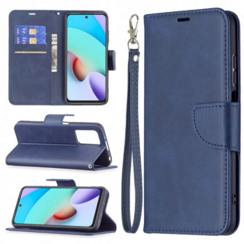 Flip Case Leren Xiaomi Redmi 10 Gladde Flap Schuin