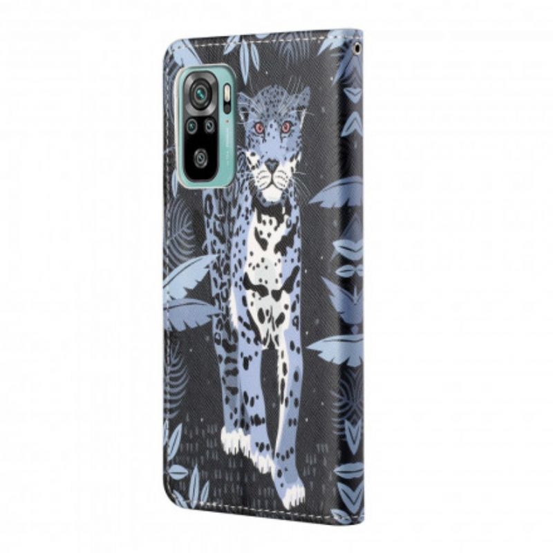 Flip Case Leren Xiaomi Redmi 10 Leopard Strappy