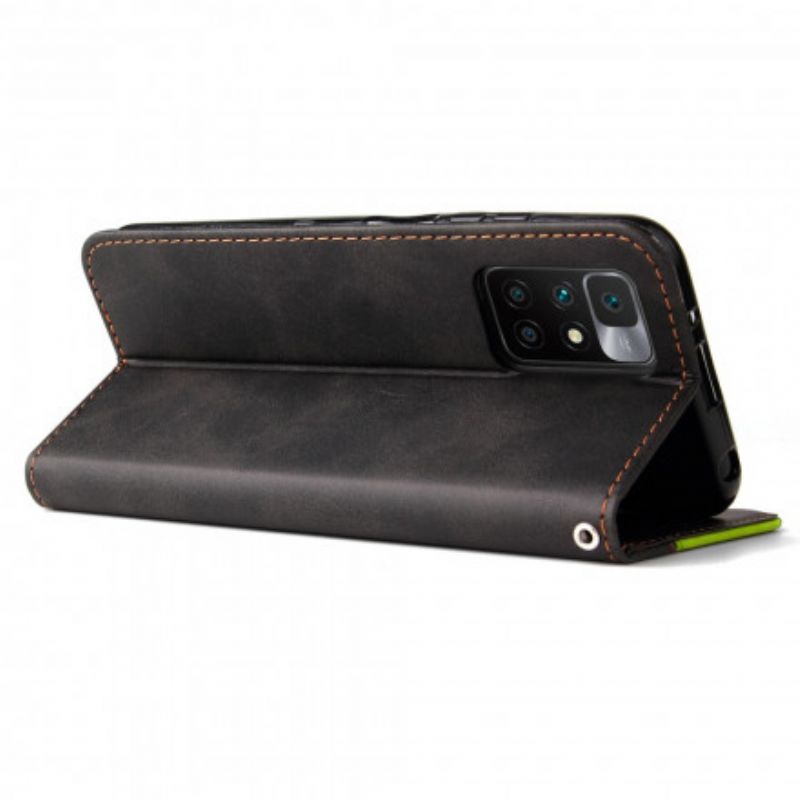 Flip Case Leren Xiaomi Redmi 10 Tweekleurig