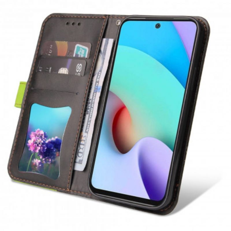 Flip Case Leren Xiaomi Redmi 10 Tweekleurig