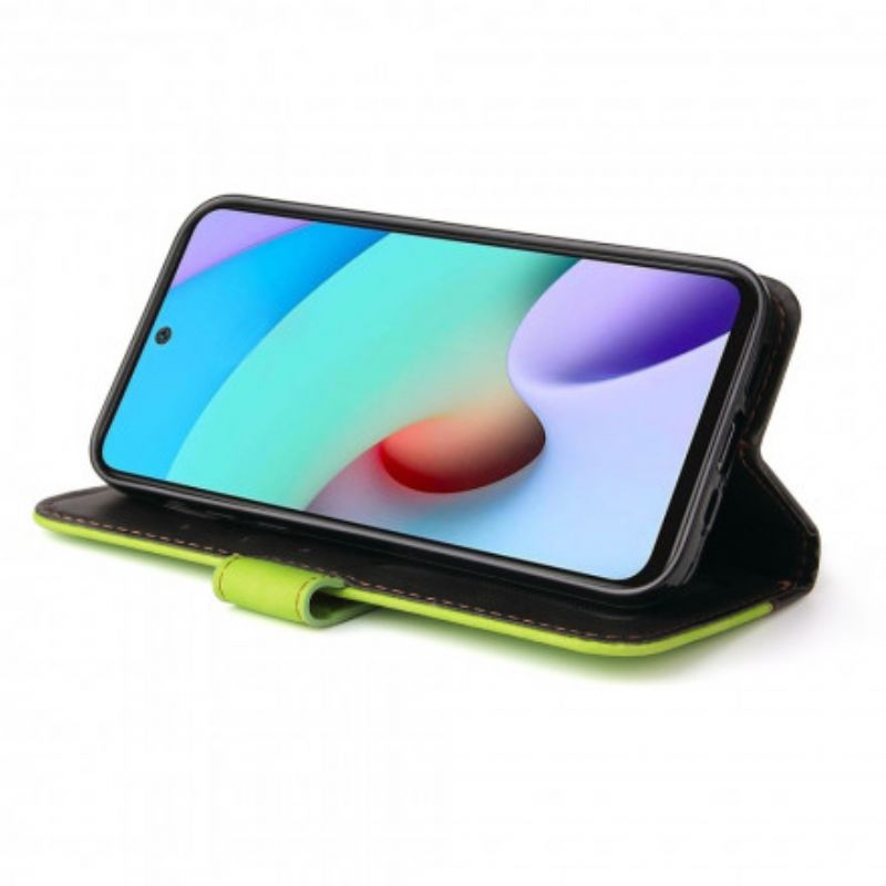 Flip Case Leren Xiaomi Redmi 10 Tweekleurig