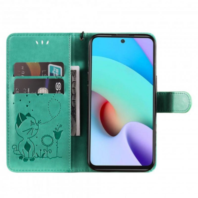 Folio-hoesje Xiaomi Redmi 10 Cat And Bee String