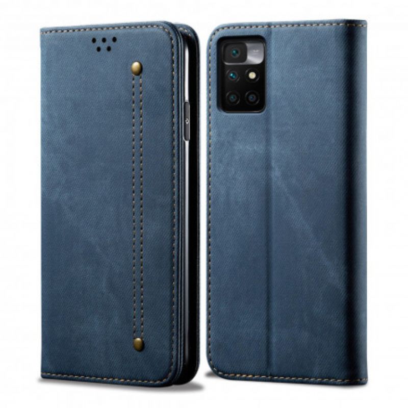 Folio-hoesje Xiaomi Redmi 10 Denim Stof