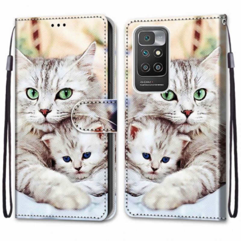 Folio-hoesje Xiaomi Redmi 10 Kattenfamilie