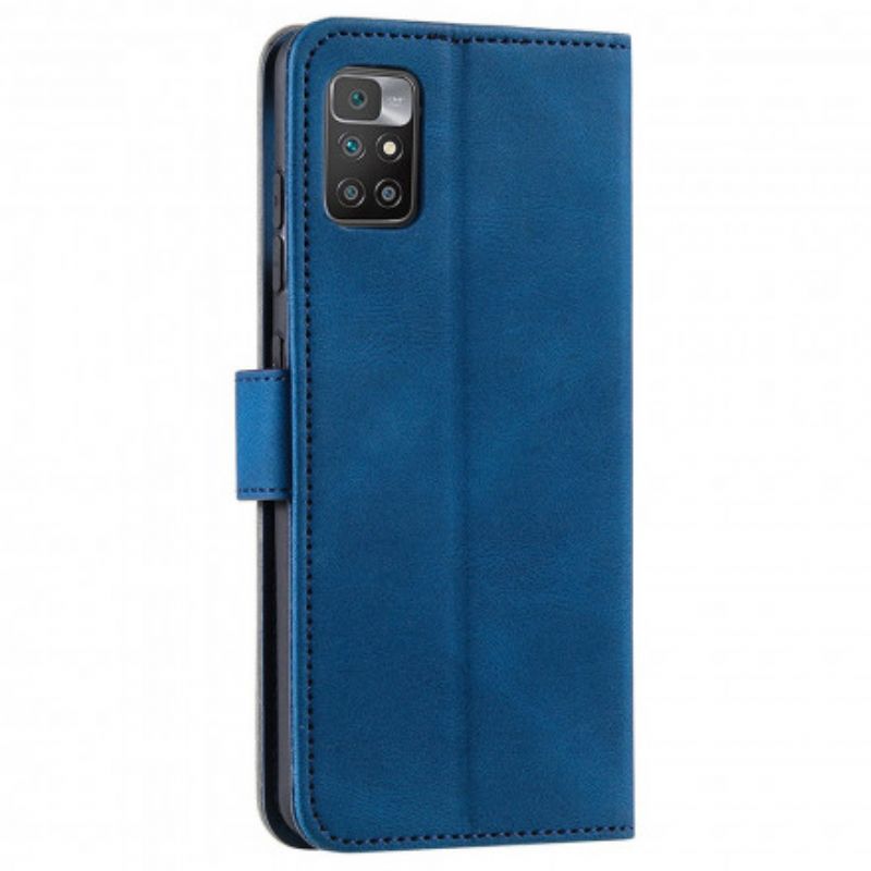 Folio-hoesje Xiaomi Redmi 10 Skin-touch Naden