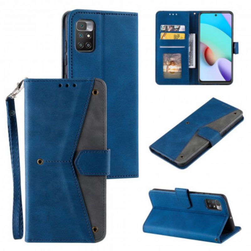 Folio-hoesje Xiaomi Redmi 10 Skin-touch Naden