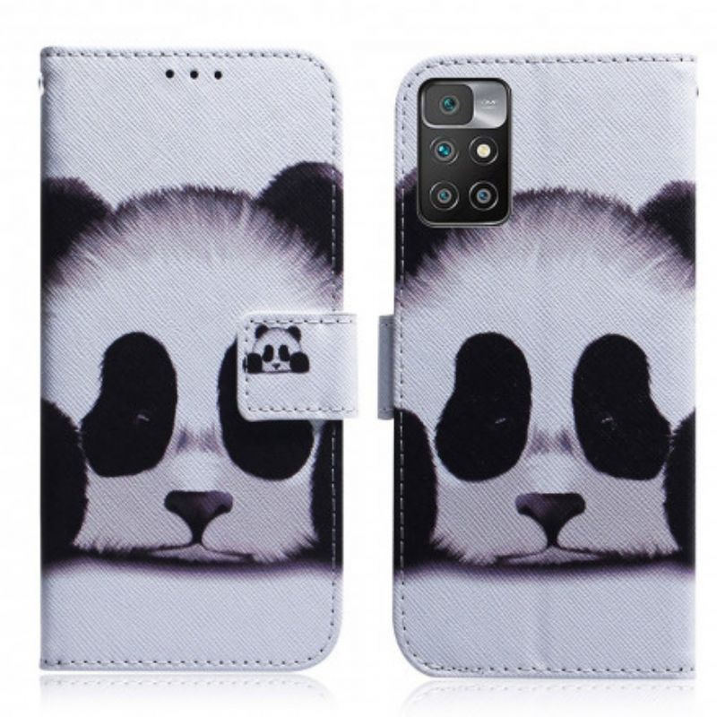 Folio-hoesje Xiaomi Redmi 10 Telefoonhoesje Panda Gezicht