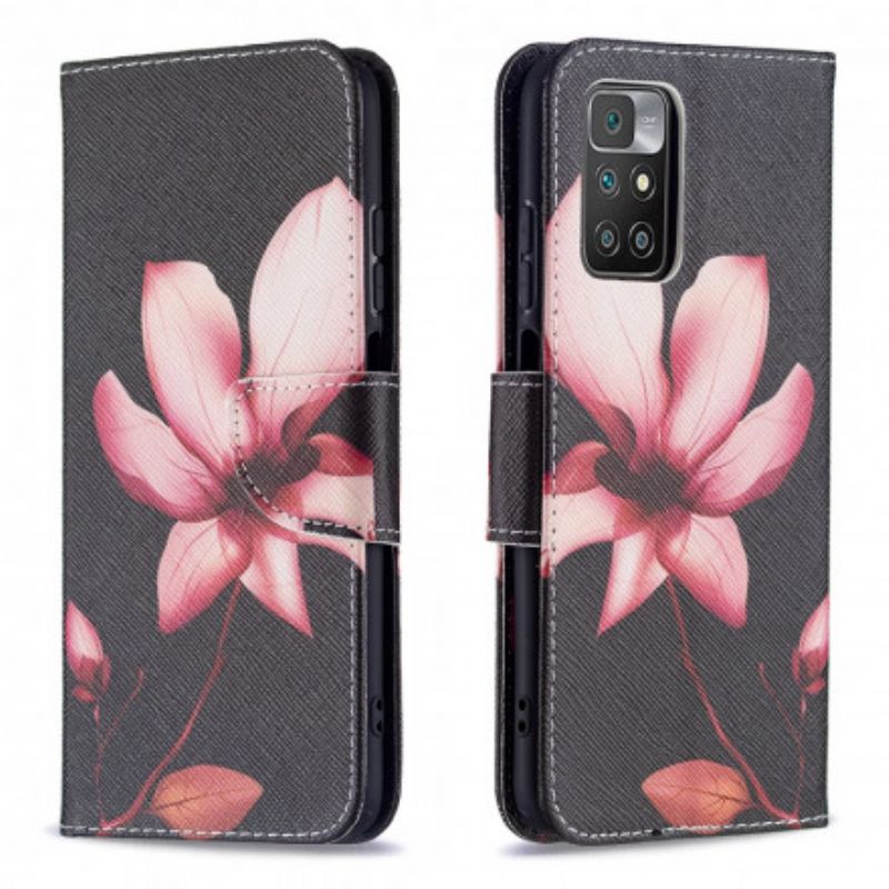 Folio-hoesje Xiaomi Redmi 10 Telefoonhoesje Roze Bloem