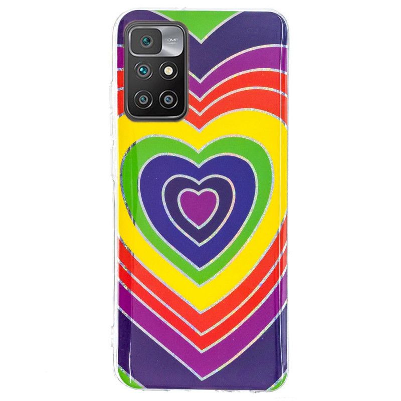 Hoesje Xiaomi Redmi 10 Psychedelisch Hart Bescherming Hoesje