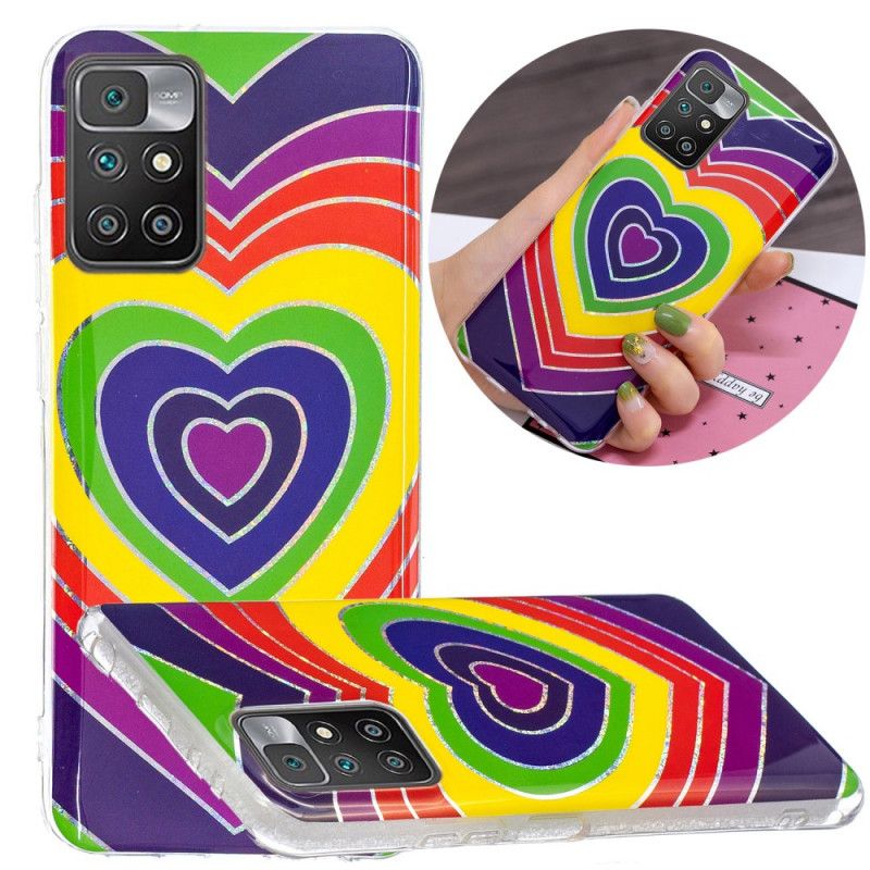 Hoesje Xiaomi Redmi 10 Psychedelisch Hart Bescherming Hoesje