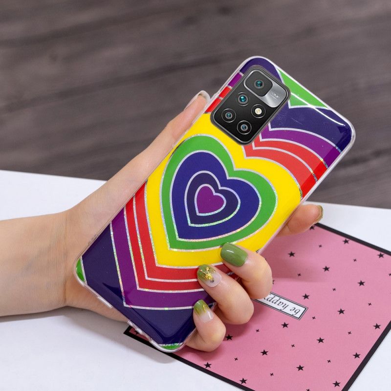 Hoesje Xiaomi Redmi 10 Psychedelisch Hart Bescherming Hoesje