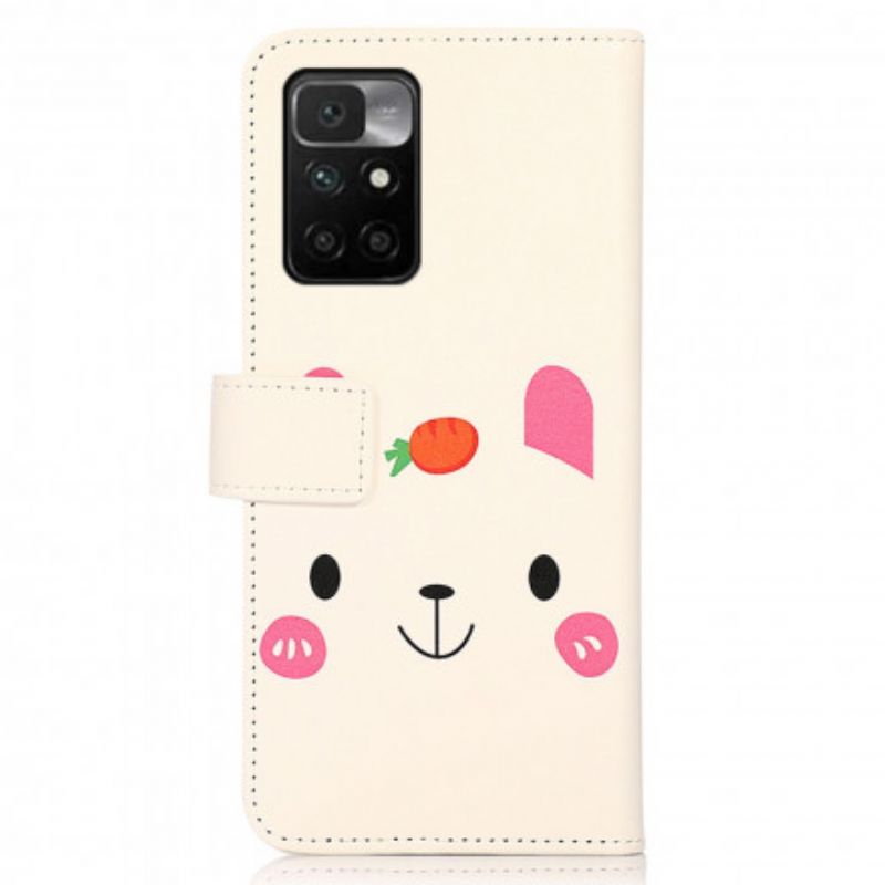 Leren Hoesje Voor Xiaomi Redmi 10 Leuke Tekenfilm