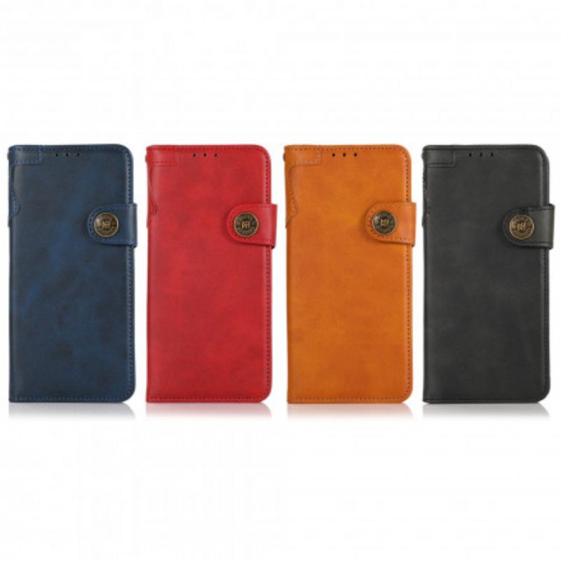 Leren Hoesje Voor Xiaomi Redmi 10 Magnetische Knop Khazneh