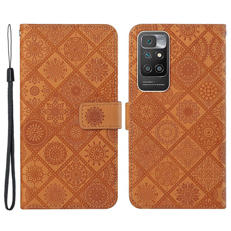 Leren Hoesje Voor Xiaomi Redmi 10 Tapijtpatroon