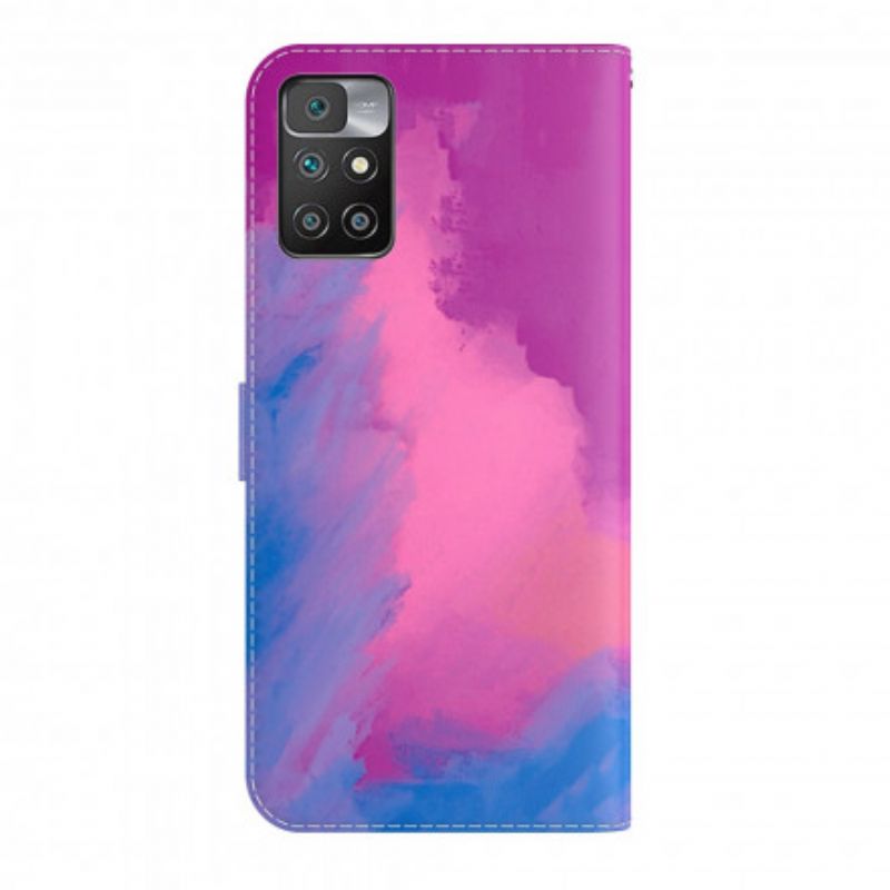 Leren Hoesje Xiaomi Redmi 10 Aquarel Bescherming Hoesje