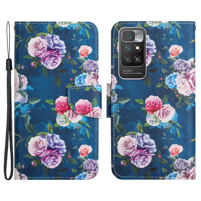 Leren Hoesje Xiaomi Redmi 10 Liberty Royal Flowers Bescherming Hoesje