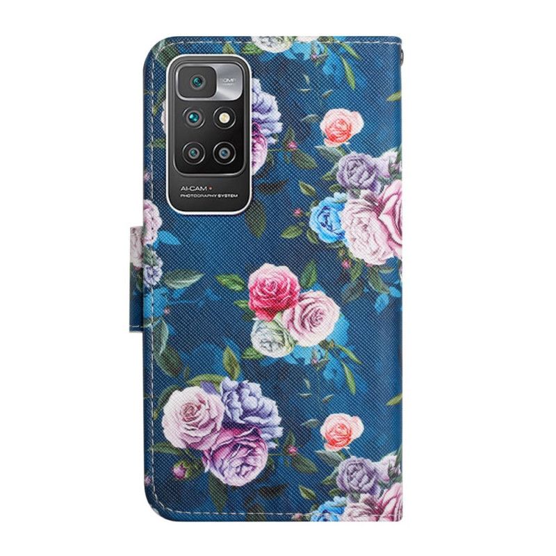 Leren Hoesje Xiaomi Redmi 10 Liberty Royal Flowers Bescherming Hoesje