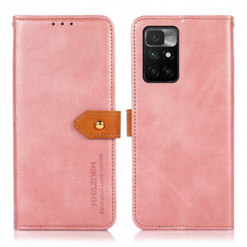 Leren Hoesje Xiaomi Redmi 10 Met Khazneh-riem